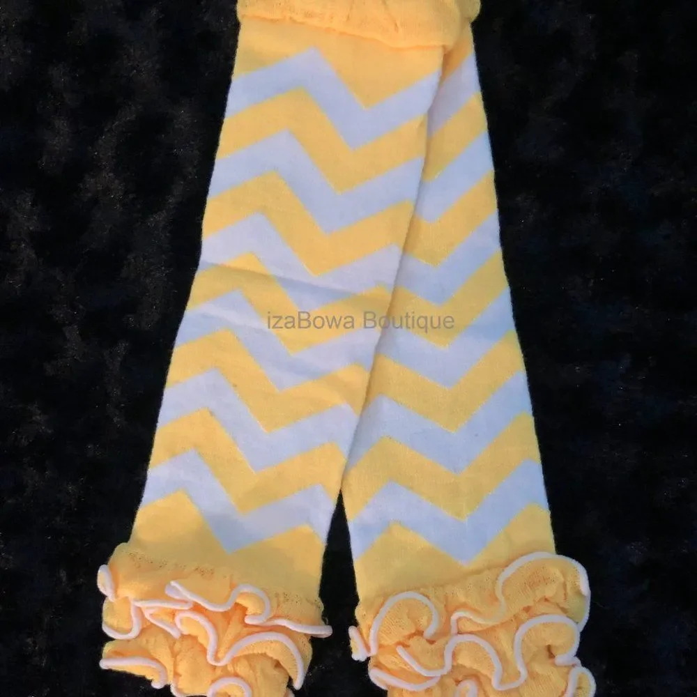Neon Orange Chevron Legwarmers (2) LW2726 NWT Boutique